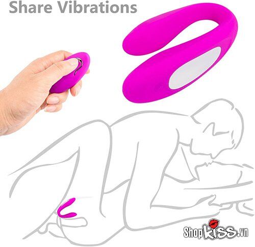 Trứng rung tình yêu điều khiển từ xa 2 điểm 10 chế độ pin sạc chống nước