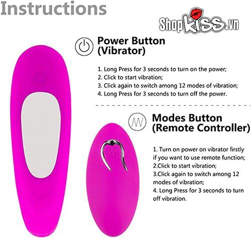 Trứng rung tình yêu điều khiển từ xa 2 điểm 10 chế độ pin sạc chống nước