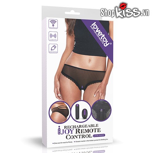 Quần lót gắn trứng rung điều khiển từ xa Lovetoy JOY silicon ABS đen