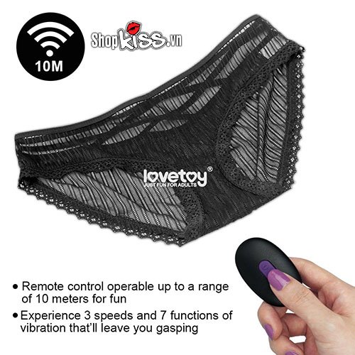 Quần lót gắn trứng rung điều khiển từ xa Lovetoy JOY silicon ABS đen