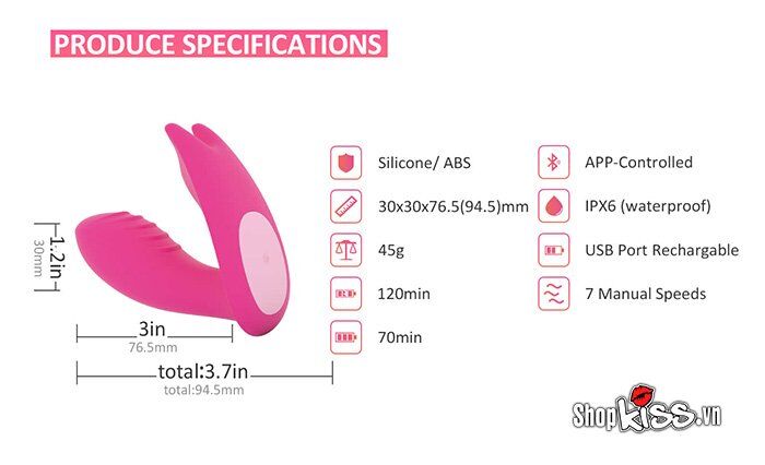 Dụng cụ kích thích điểm G âm vật Magic Eidolon điều khiển app tiện lợi