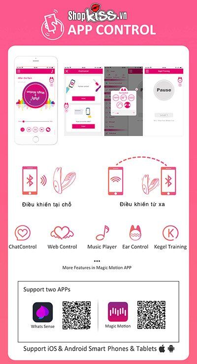 Dụng cụ kích thích điểm G âm vật Magic Eidolon điều khiển app tiện lợi