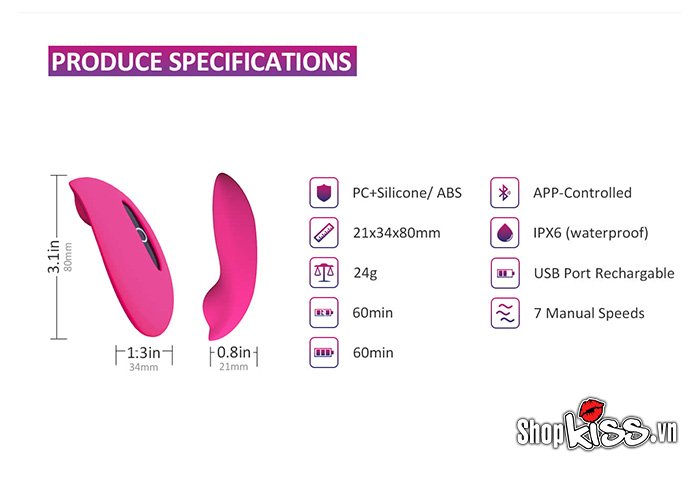 Trứng rung gắn quần lót Magic Motion Candy điều khiển từ xa app smartphone