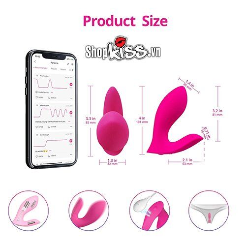 Lovense Flexer trứng rung điểm G gắn quần lót điều khiển app tiện lợi