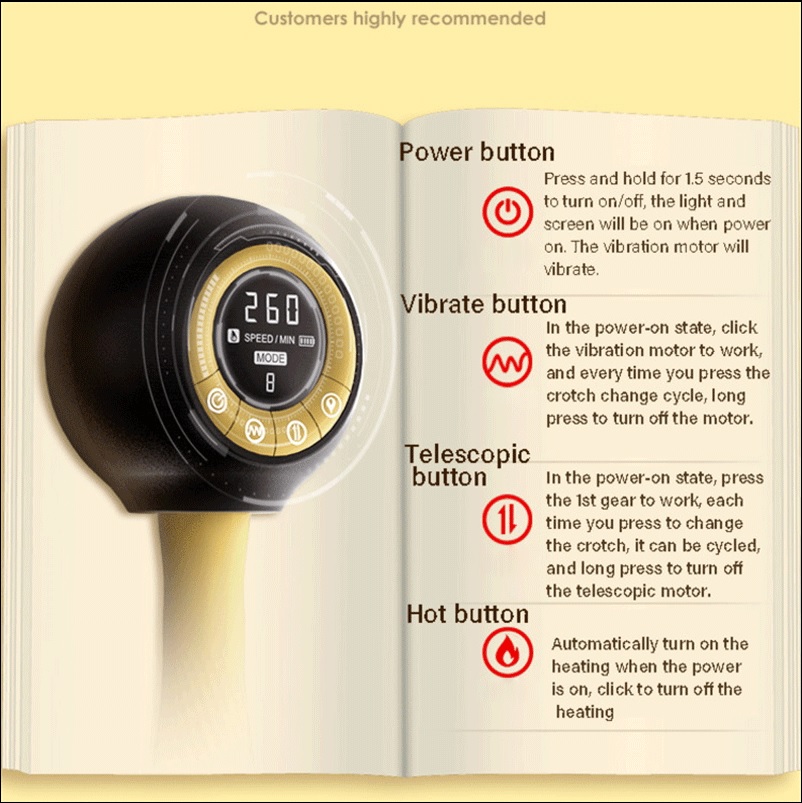 Dương vật súng máy rung thụt Duchen Mode city 10 chế độ rung