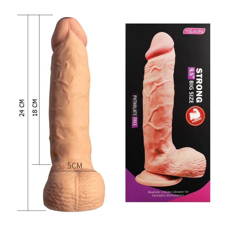 Dương vật giả Yeain mềm mại không rung đế hít size to