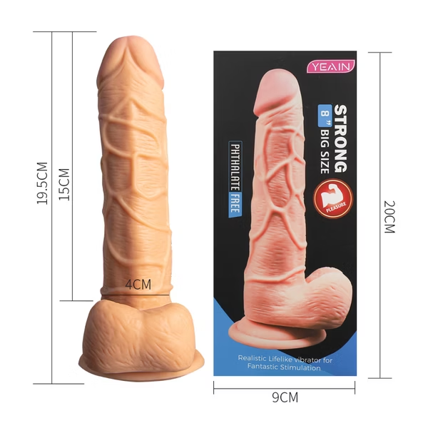 Dương Vật Giả Yeain 8 Inch Siêu Thực Có Giác Hút Tặng Quà
