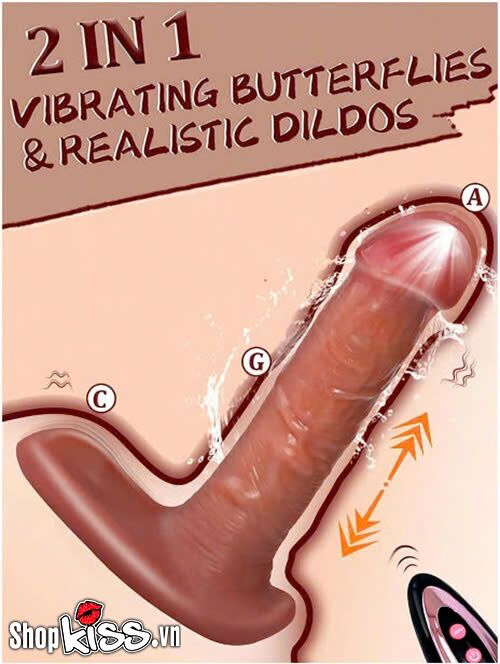 Dương vật giả gắn quần chip rung thụt tỏa nhiệt điều khiển remote