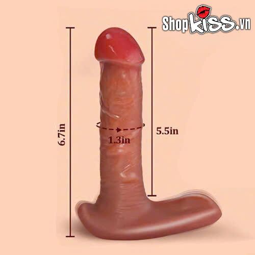 Đồ chơi tình dục rung thụt tỏa nhiệt gắn quần chip có remote