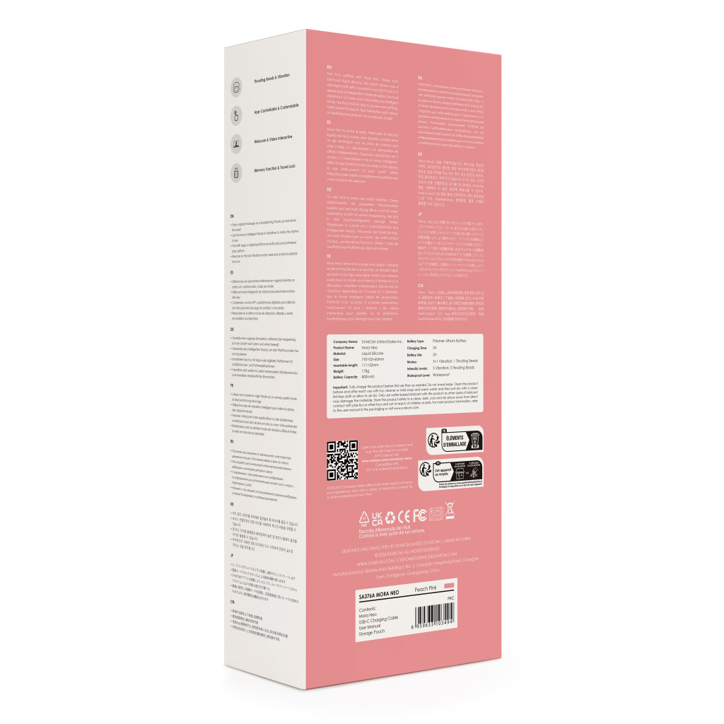 Dương Vật Giả Svakom Mora Neo Silicone Y Tế An Toàn