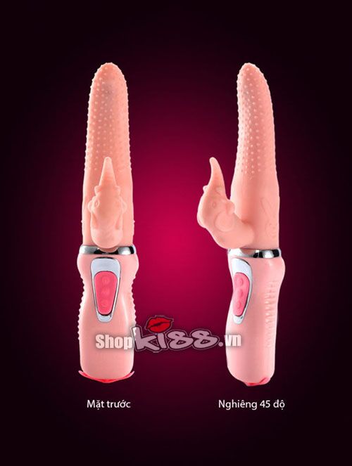Elephant Heating Soft Spiked Vibrating Rotating Dildo