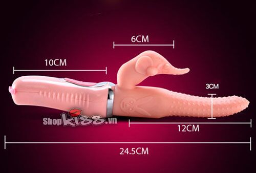 Elephant Heating Soft Spiked Vibrating Rotating Dildo