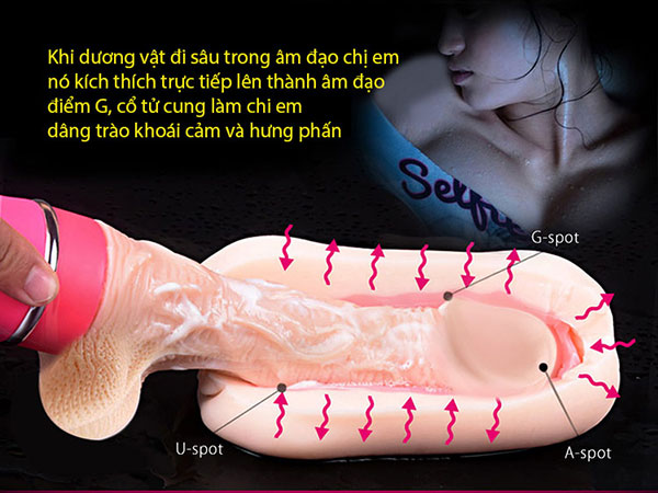 Dương vật giả Ailighter rung thụt tỏa nhiệt 45°C cao cấp nữ dùng