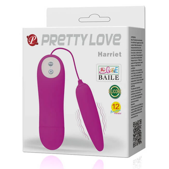 Trứng Rung Pretty Love Harriet Baile 12 Chế Độ Kích Thích Sâu