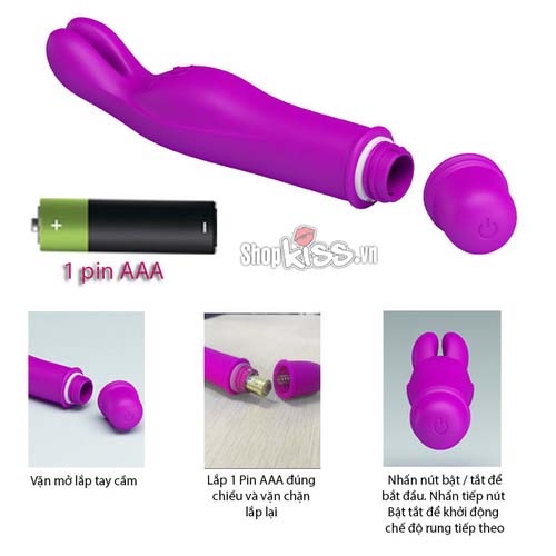 Máy mát xa 2 ngón Prettylove Elvira cao cấp, rung 10 tần số mạnh mẽ