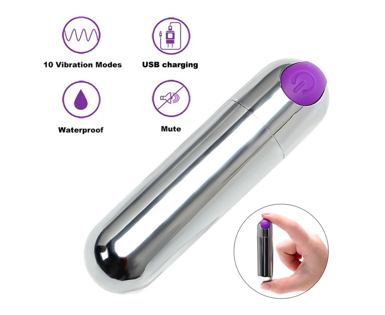 Trứng Rung Sạc USB Siêu Mạnh Kích Thích Cực Phê