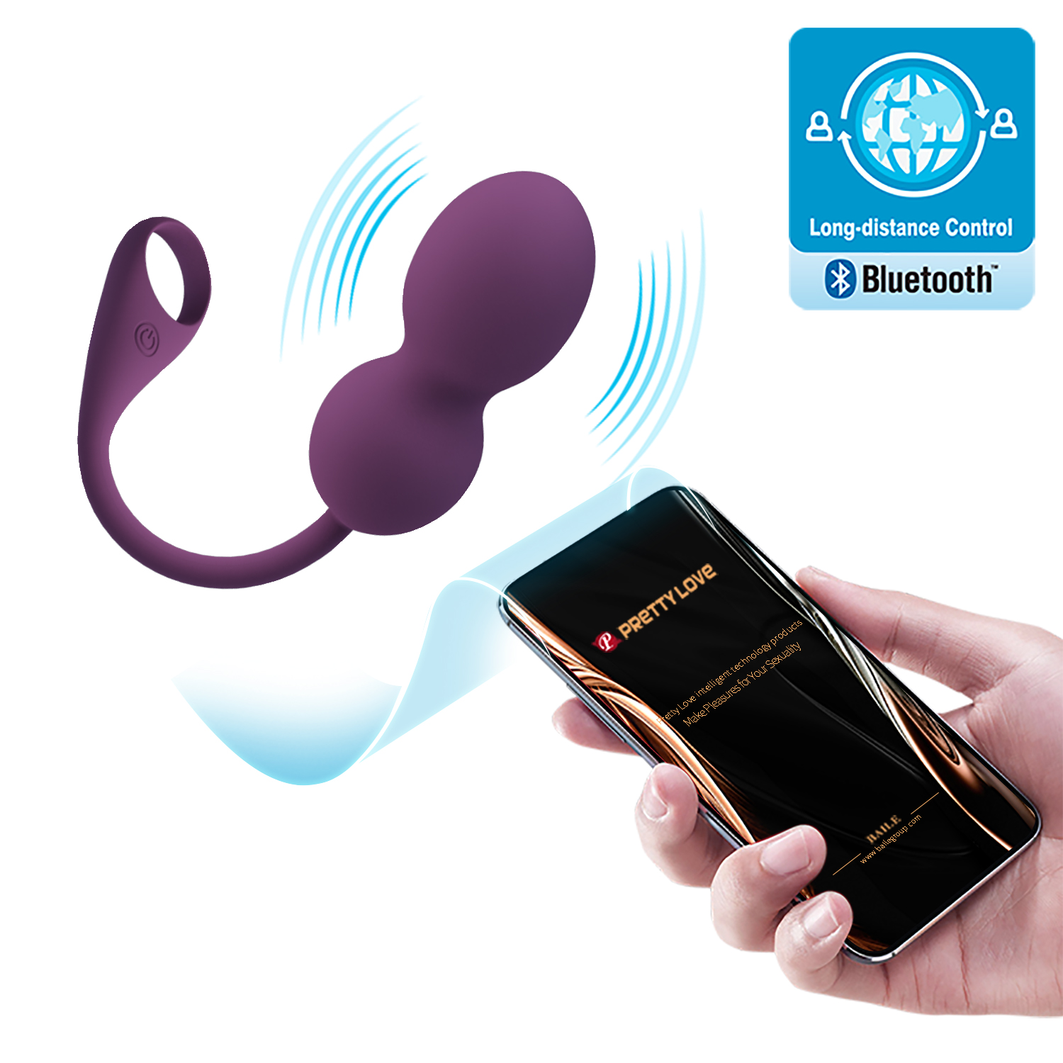 Trứng rung Pretty Love Elvira điều khiển app điện thoại tiện lợi