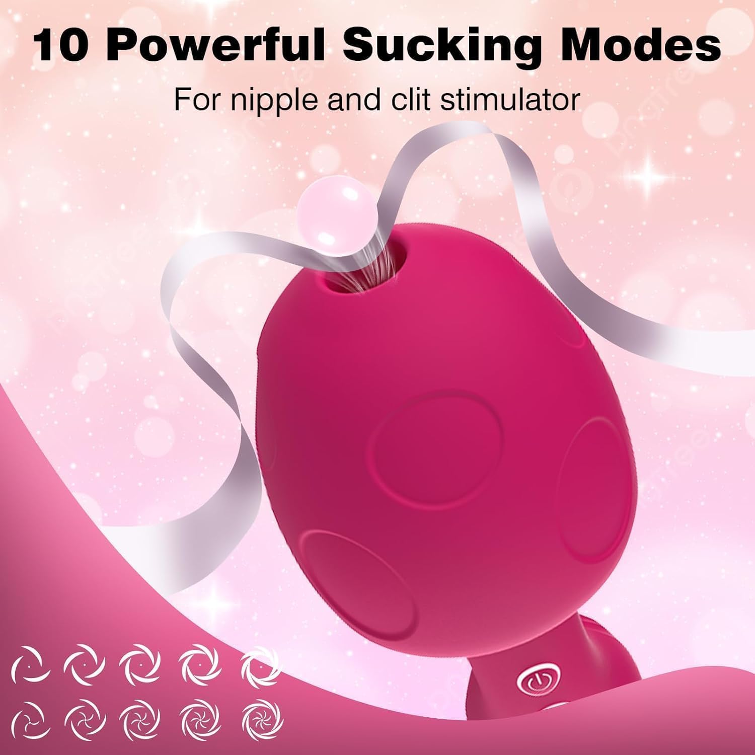Trứng Rung Mushroom Vibrator Hút Âm Đạo 10 Chế Độ Siêu Phê