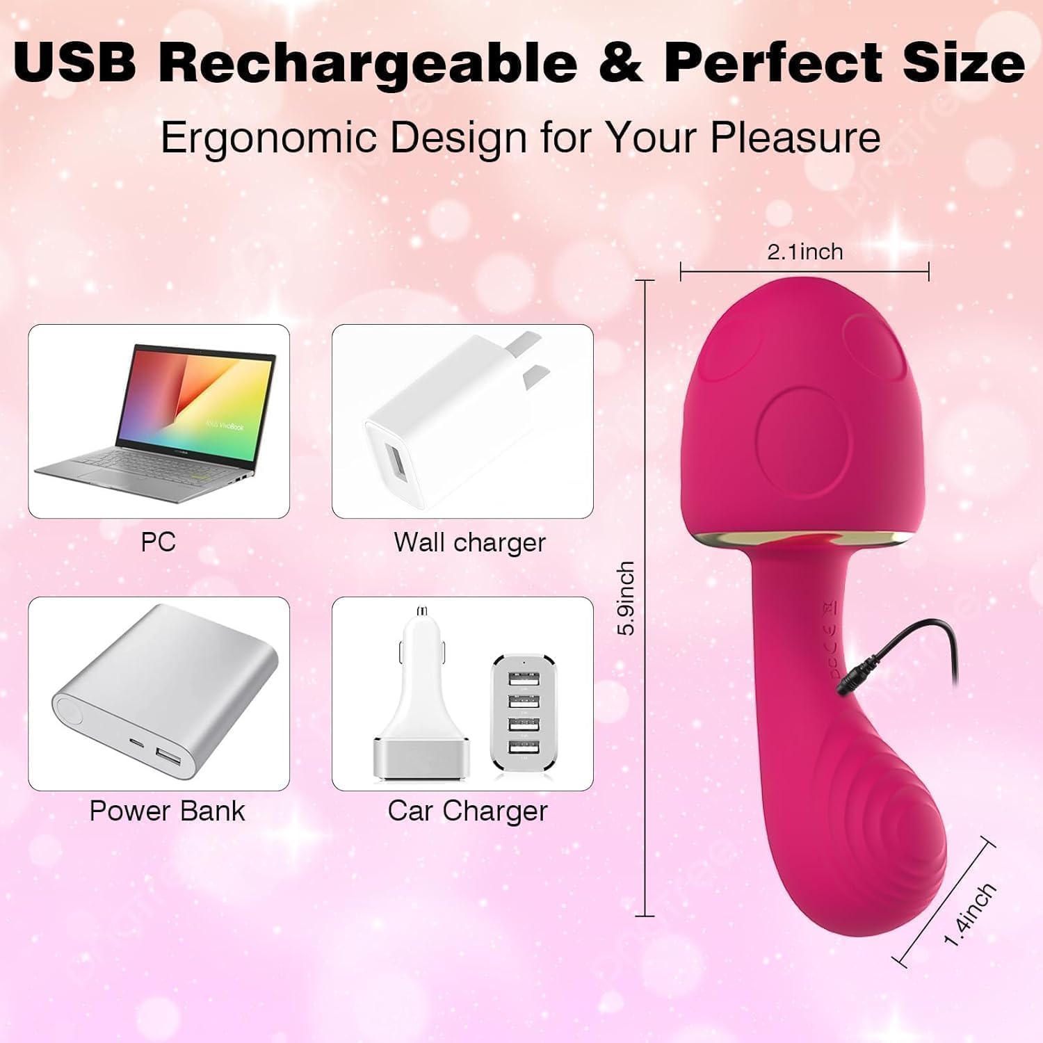 Trứng Rung Mushroom Vibrator Hút Âm Đạo 10 Chế Độ Siêu Phê