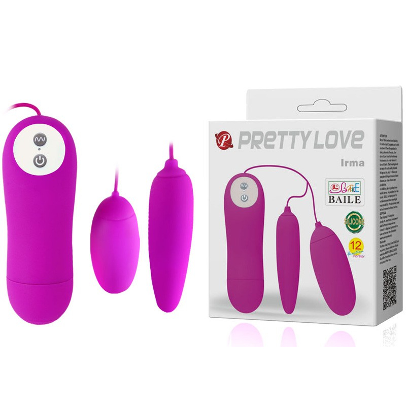 Trứng Rung Mini 2 Đầu Pretty Love Irma Baile 12 Chế Độ Thư Giãn Tinh Tế