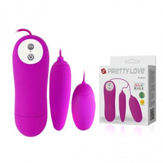 Trứng Rung Mini 2 Đầu Pretty Love Irma Baile 12 Chế Độ Thư Giãn Tinh Tế