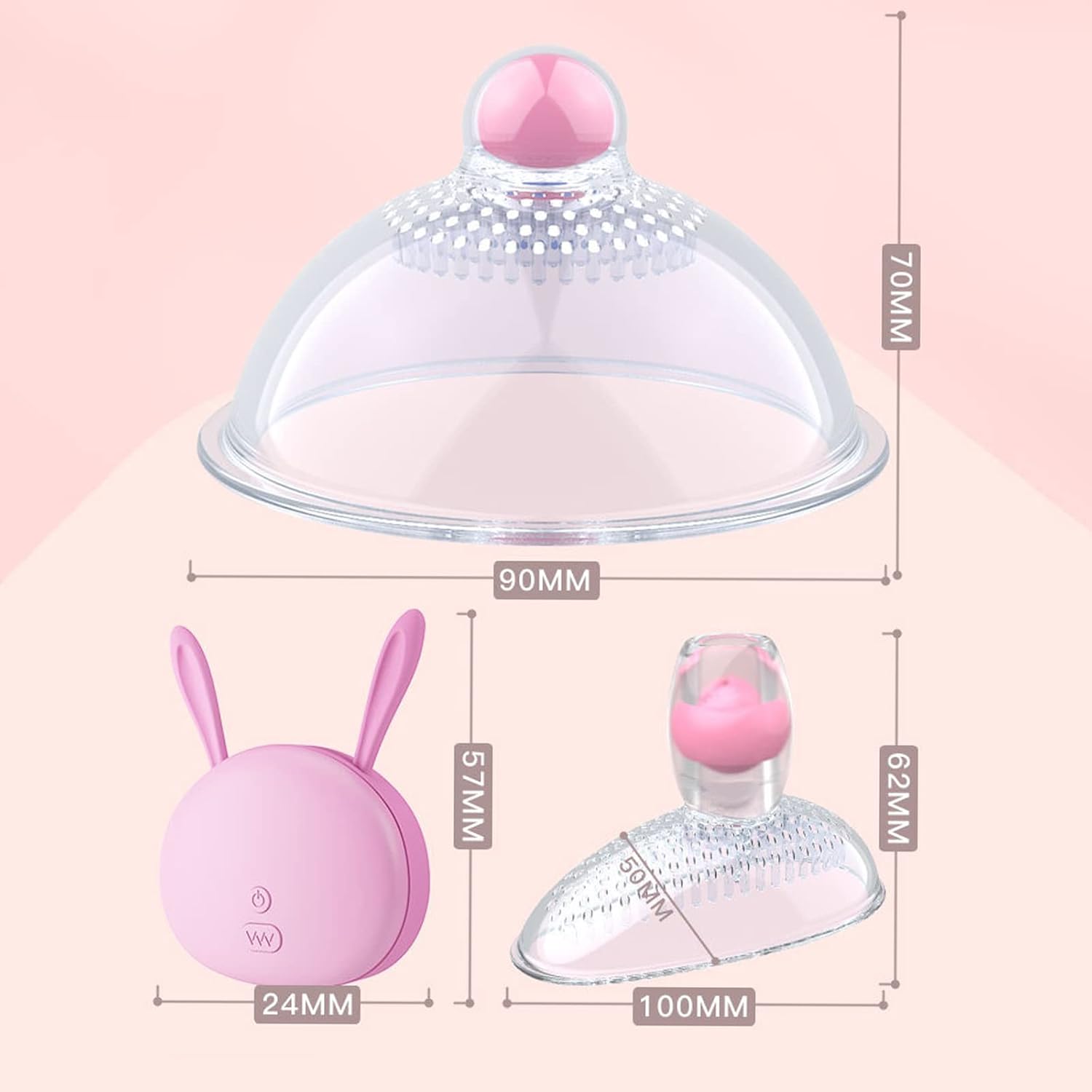 Máy massage ngực rung mạnh điều khiển từ xa cực đã