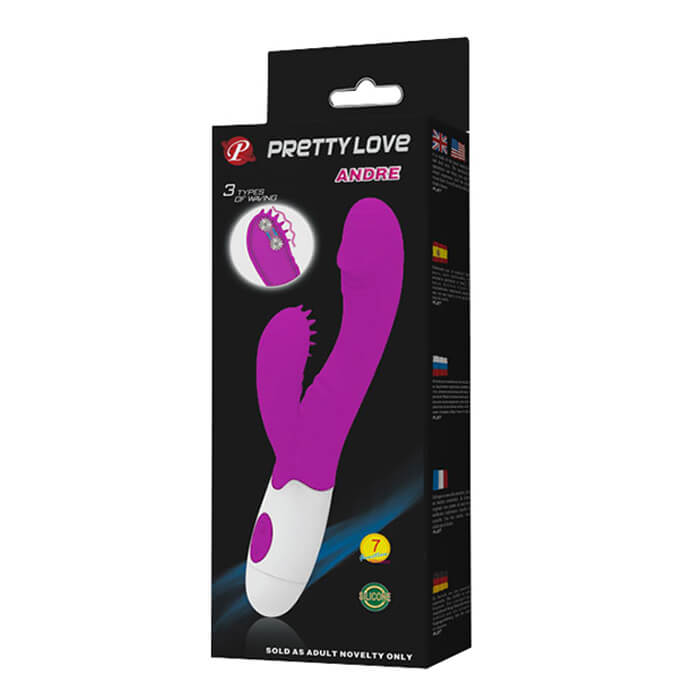 Máy massage điểm G PrettyLove Andre cao cấp, đầu cong, rung mạnh, mềm mại
