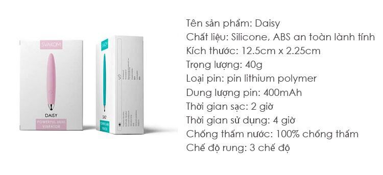 Cung cấp Thanh rung mini nhỏ xinh Svakom Daisy chính hãng của Mỹ nhập khẩu