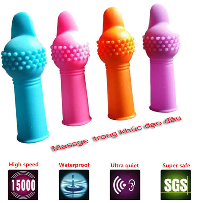 Bao cao su ngón tay rung siêu kích thích bảo vệ an toàn