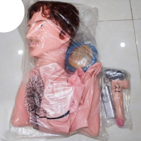 Búp Bê Bơm Hơi Nam Kèm Dương Vật Silicon Vệ Sinh Dễ Dàng