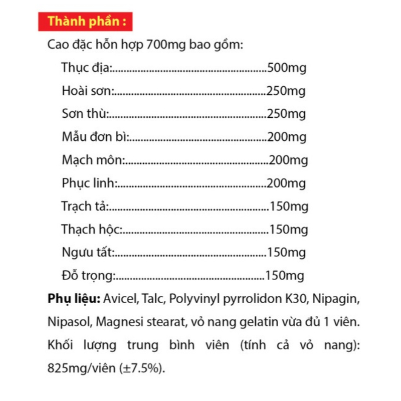 Bổ thận âm Roxtech hỗ trợ thận âm suy kém giảm mệt mỏi 30 viên