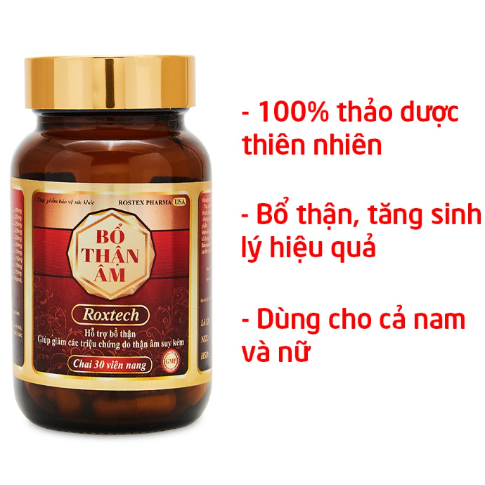 Bổ thận âm Roxtech hỗ trợ thận âm suy kém giảm mệt mỏi 30 viên