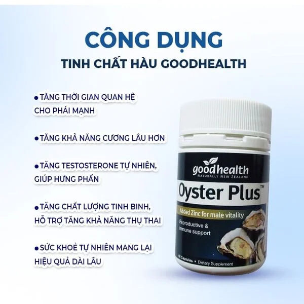 Oyster Plus Goodhealth New Zealand Tinh Chất Hàu Hỗ Trợ Sinh Lý
