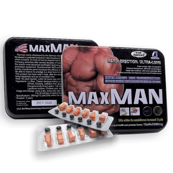 MaxMan USA 2600mg 24 Viên Tăng Cường Sinh Lý Nam Giới Chính Hãng