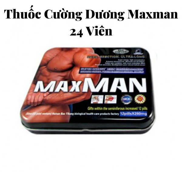 MaxMan USA 2600mg 24 Viên Tăng Cường Sinh Lý Nam Giới Chính Hãng