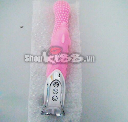 Dolphin Textured Super Vibrating Silicone G-Spot Dildo Massager