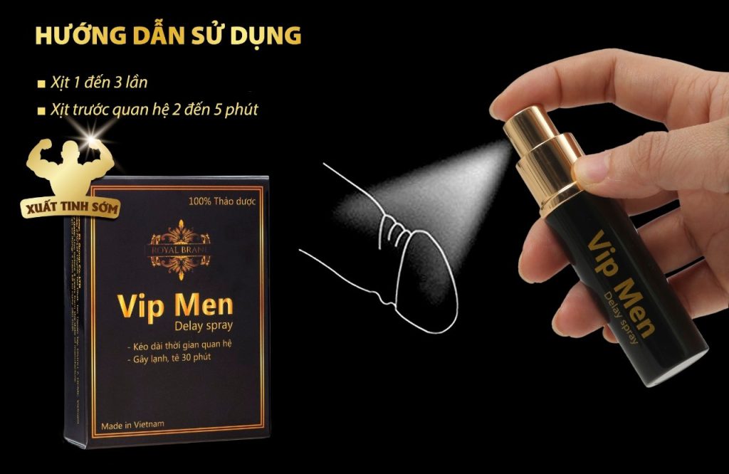 Xịt Vip Men Kéo Dài Quan Hệ - Chai 10ml Chính Hãng