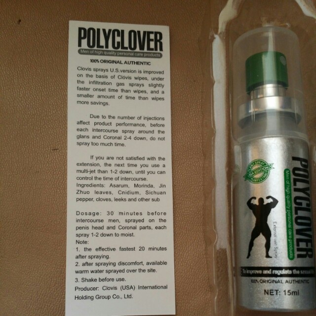 Chai Xịt Polyclover USA 15ml Kéo Dài Thời Gian Tăng Khoái Cảm