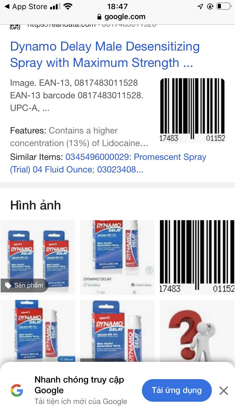 Chai Xịt Dynamo Delay USA 22.2ml Tăng Thời Gian Thăng Hoa
