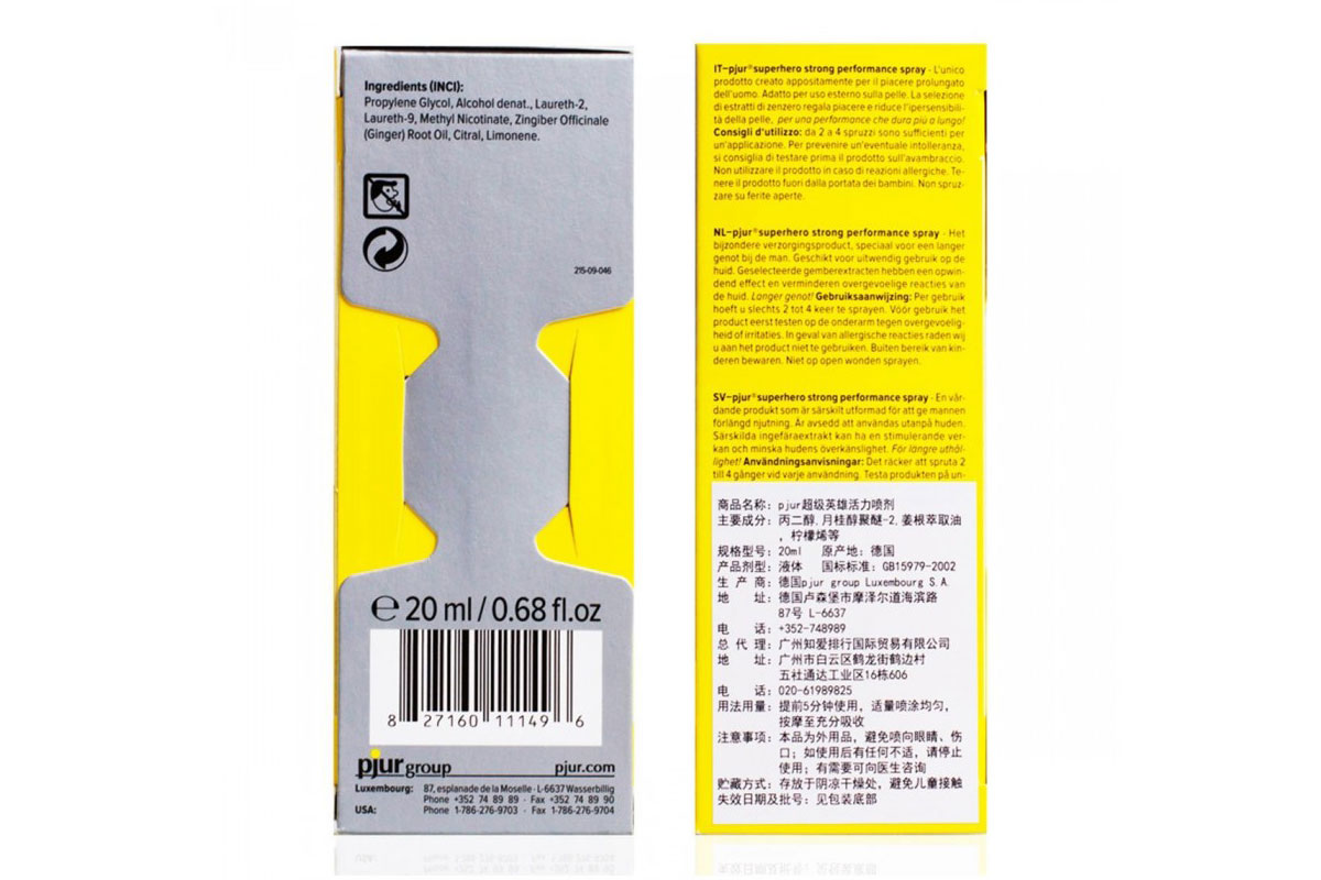 Chai Xịt Kéo Dài Thời Gian Pjur Super Hero 20ml Tăng Khoái Cảm