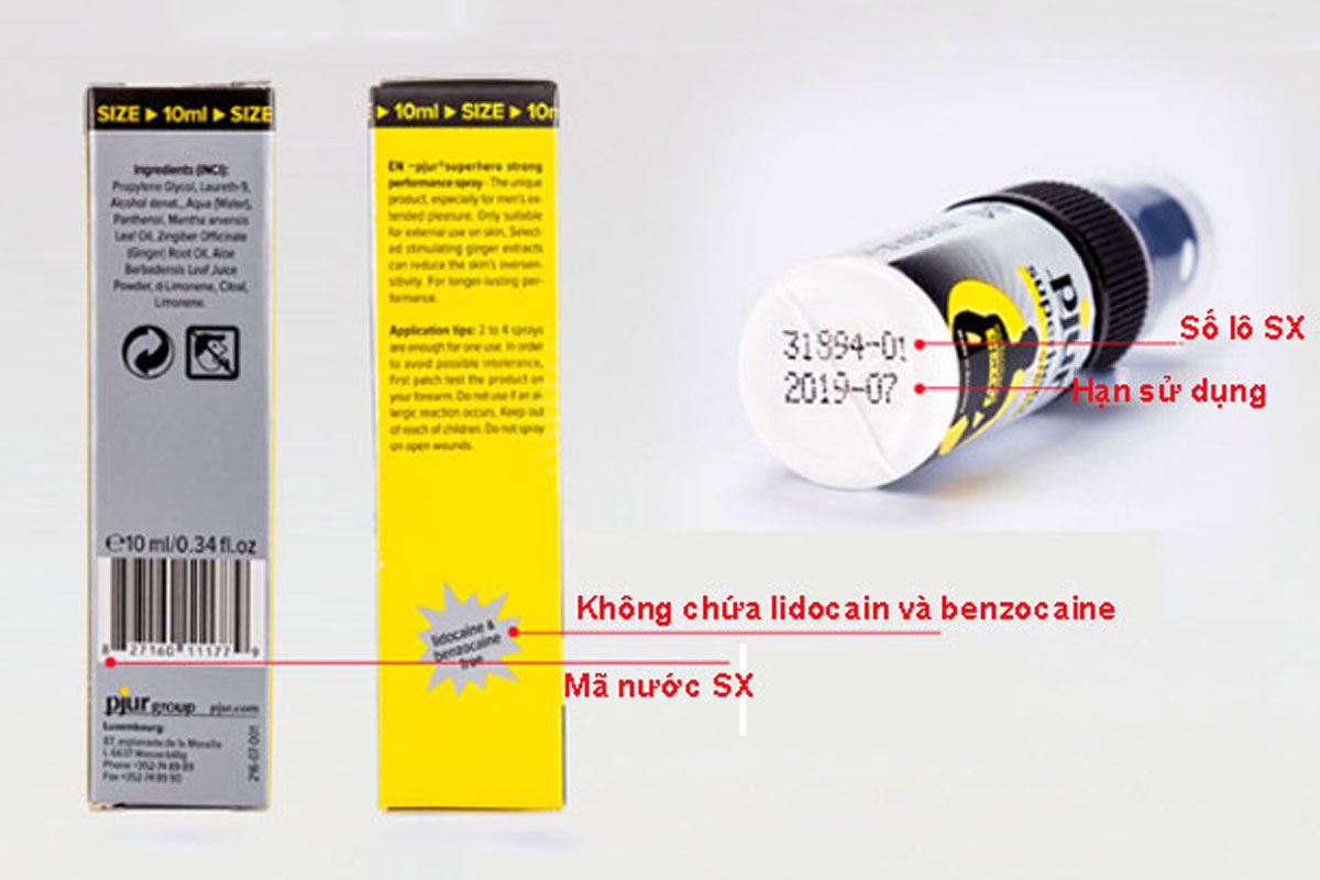Chai Xịt Kéo Dài Thời Gian Pjur Super Hero 20ml Tăng Khoái Cảm