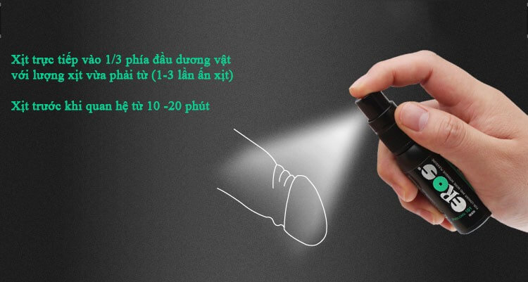 Chai Xịt EROS Đức 30ml tăng cường sinh lực, kéo dài thời gian