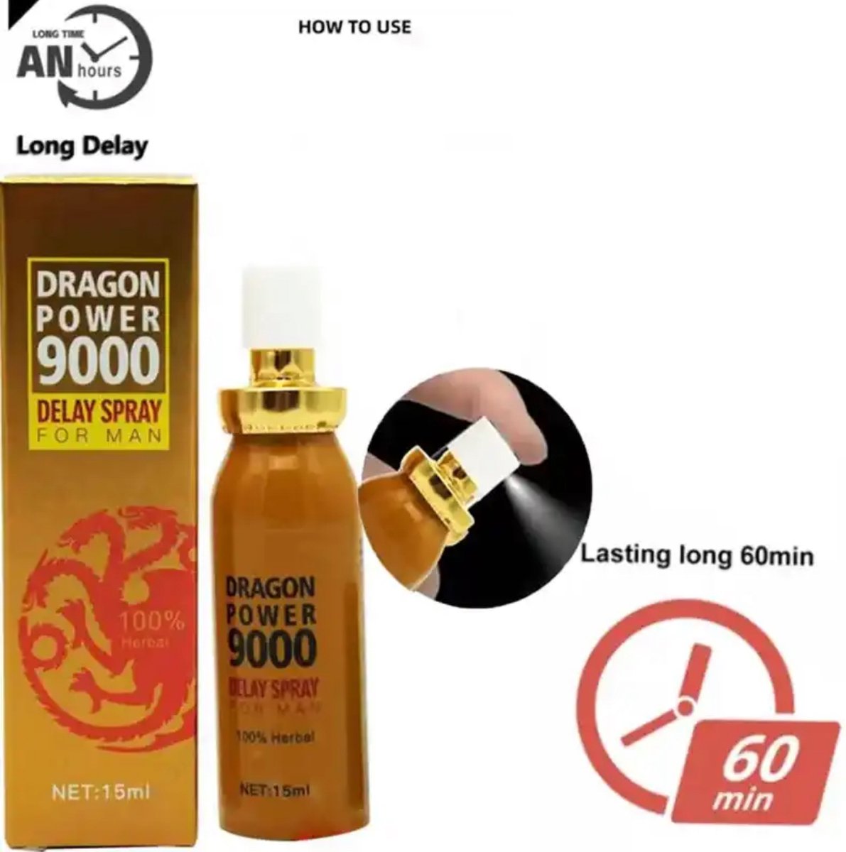 Dragon Power 9000 15ml chai xịt tăng cường kéo dài bền lâu