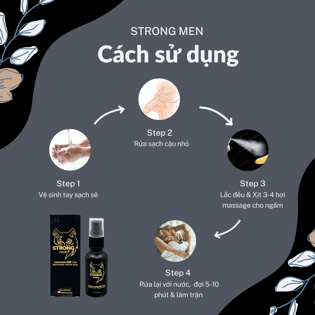 Chai Xịt Balan Strong Men 30ml tăng cường kéo dài thời gian