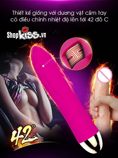 Thanh rung mini Leten sạc USB tự sưởi ấm mát xa kích thích điểm G