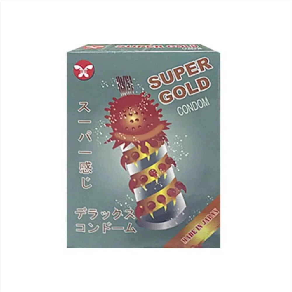 Bao Cao Su Super Gold Nhật Siêu Gai Kích Thích Điểm G Hộp 2