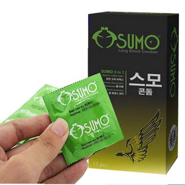 Bao Cao Su Sumo Nhật Bản 4in1 Gai Kéo Dài Siêu Mỏng An Toàn