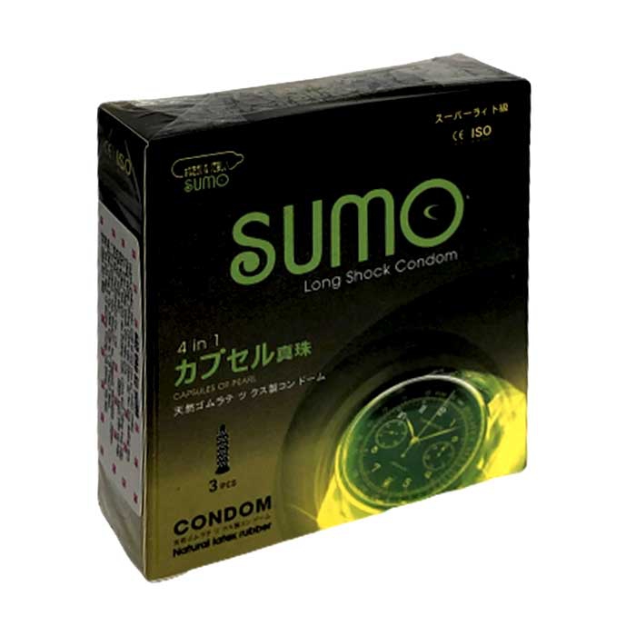 Bao Cao Su Sumo Nhật Bản 4in1 Gai Kéo Dài Siêu Mỏng An Toàn