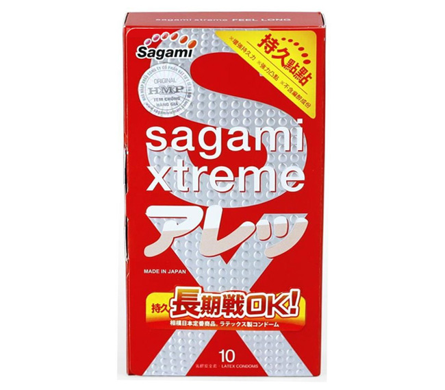 Bao cao su Sagami Xtreme Feel Long có gai kéo dài khoái cảm