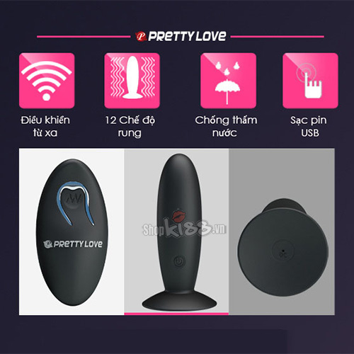 Máy rung mini đa tần số Prettylove điều khiển xa kích thích mạnh